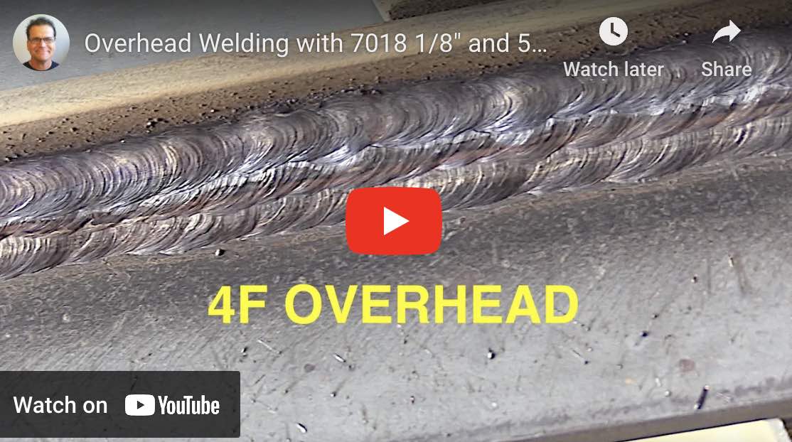 Stick Welding Overhead Rooftop Tee joint