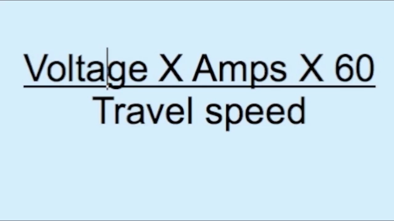 travel speed for tig welding